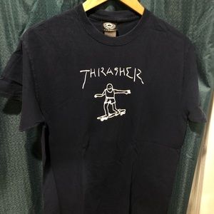 Thrasher graphic t-shirt, size M, navy blue